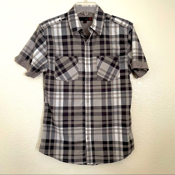 Guess Other - Guess Men’s Plaid Short Sleeve Button Down